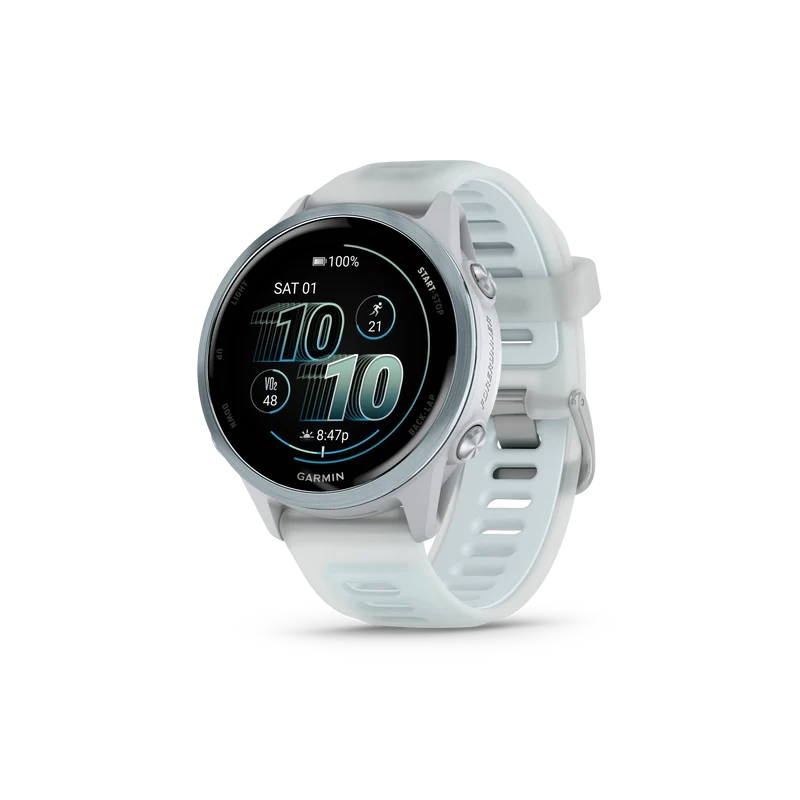 NEW Forerunner 570 - 42mm Aluminium bleu ciel avec bracelet blanc translucide/bleu ciel