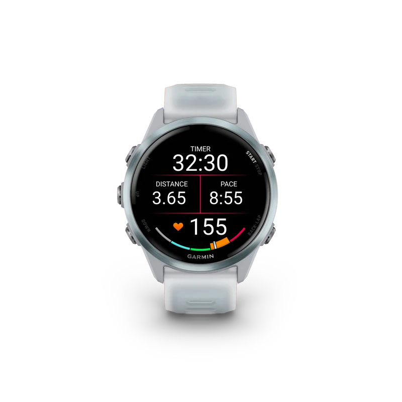 NEW Forerunner 570 - 42mm Aluminium bleu ciel avec bracelet blanc translucide/bleu ciel