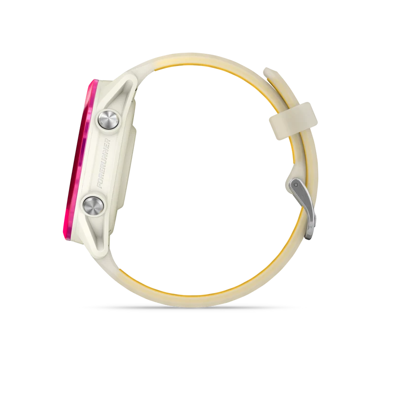 NEW Forerunner 570 - 42mm Aluminium rose avec bracelet ivoire translucide/orange