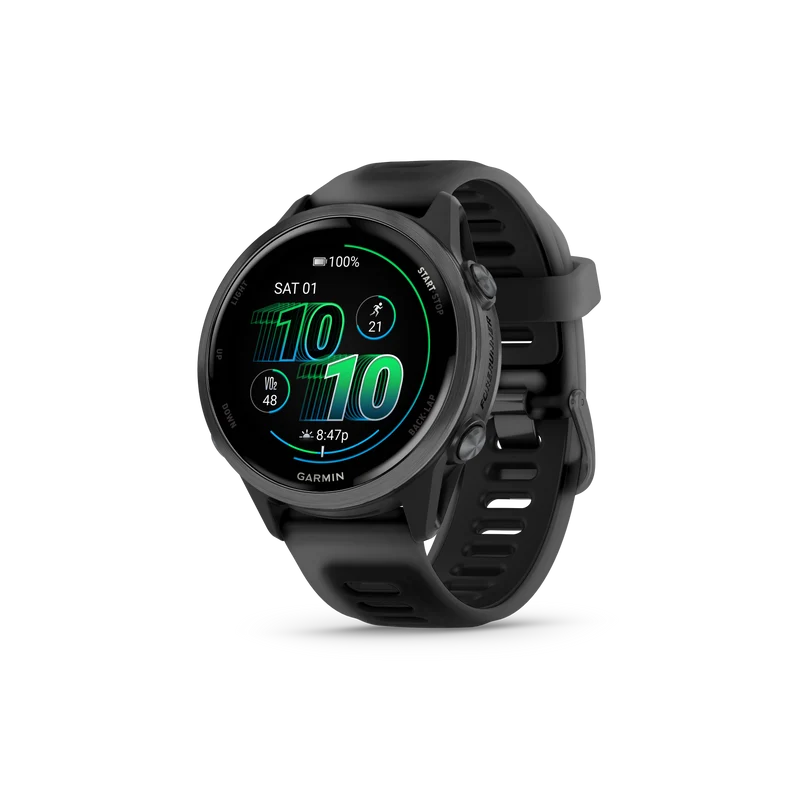 NEW Forerunner 570 - 42mm Aluminium Slate avec bracelet noir translucide/noir