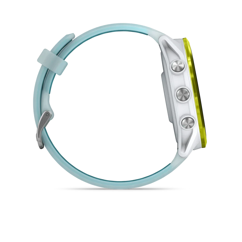 NEW Forerunner 570 - 47mm Aluminium jaune avec bracelet blanc translucide/Turquoise
