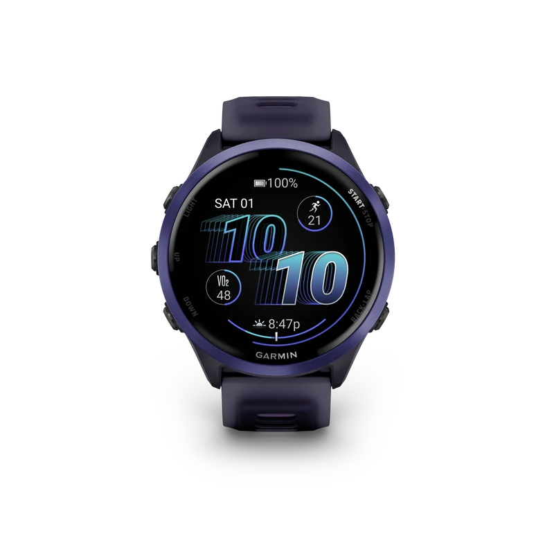 NEW Forerunner 570 - 47mm Aluminium indigo avec bracelet violet translucide/Indigo