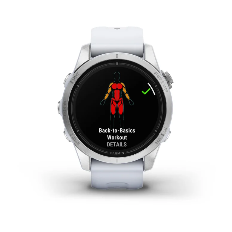 Montre Garmin epix™ Pro (Gen 2) Standard Edition | 42 mm Silver avec bracelet blanc