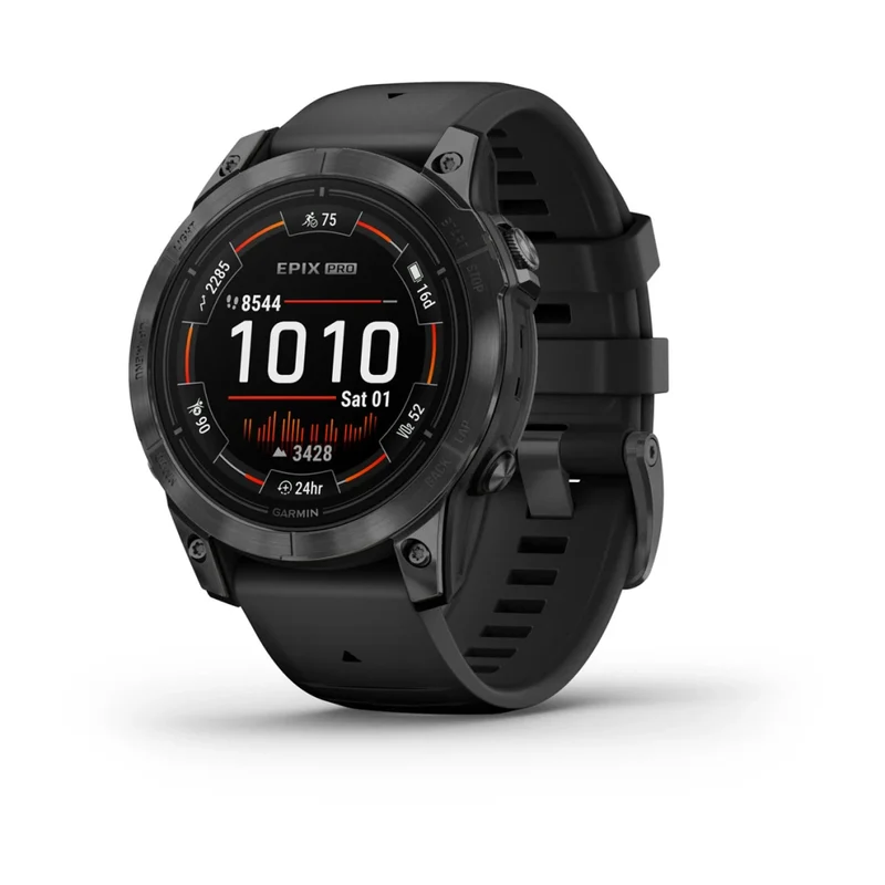 Montre Garmin Epix Pro Gen 2 Standard Edition | 47 mm Gray avec bracelet noir.