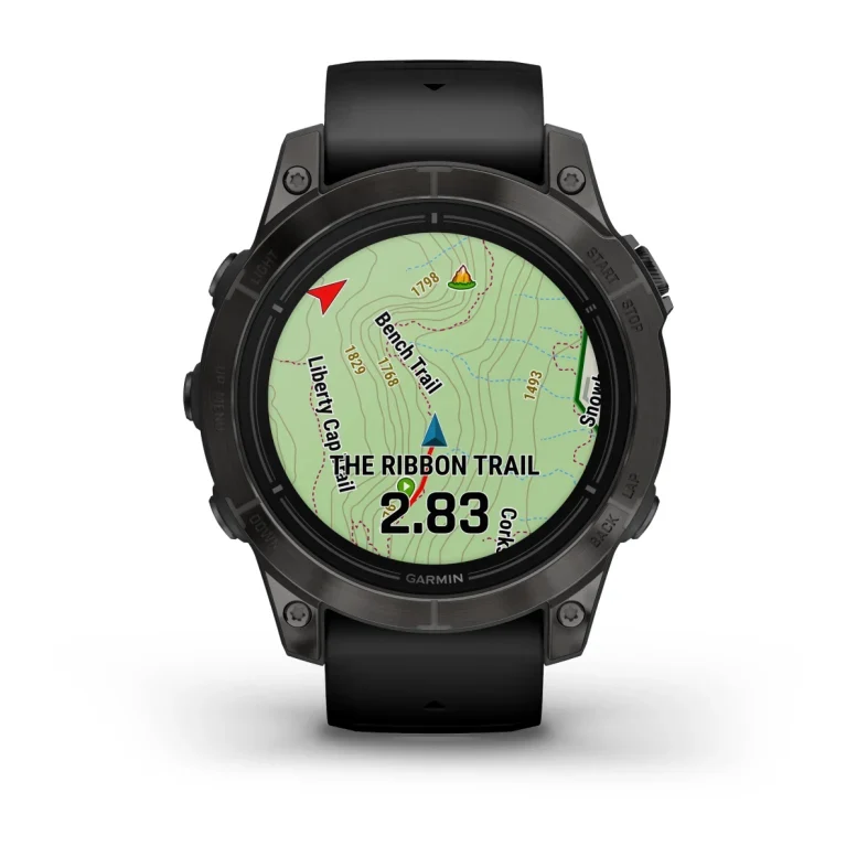 Montre Garmin Epix Pro Gen 2 Standard Edition | 47 mm Gray avec bracelet noir.