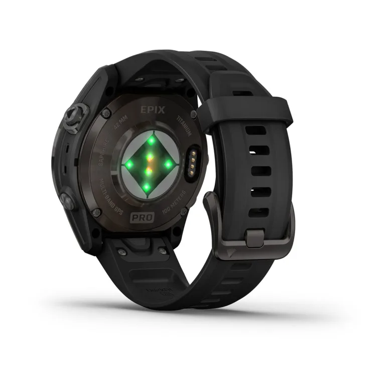 Montre Garmin Epix Pro Gen 2 Sapphire Titane 42mm Carbon Gray DLC et bracelet noir