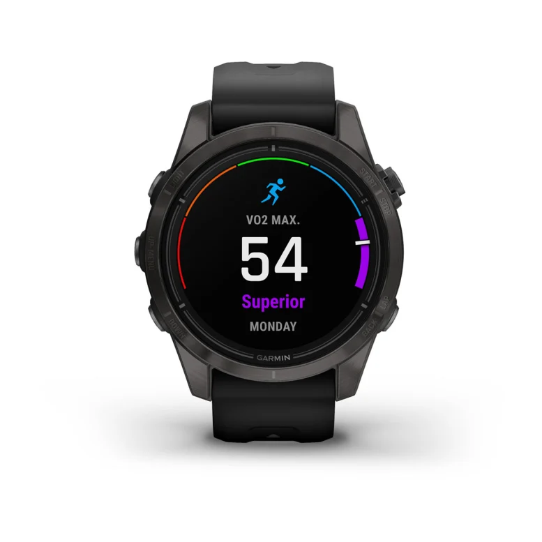 Montre Garmin Epix Pro Gen 2 Sapphire Titane 42mm Carbon Gray DLC et bracelet noir