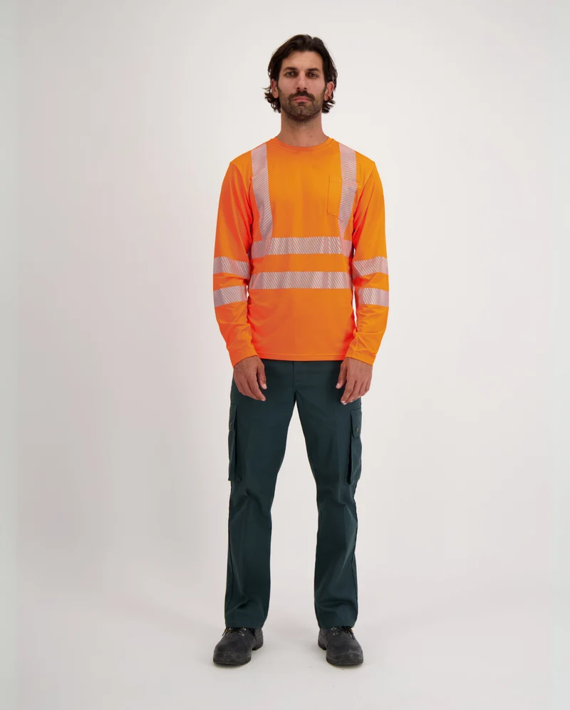 T-shirt manches longues respirant haute-visibilité EN ISO 20471