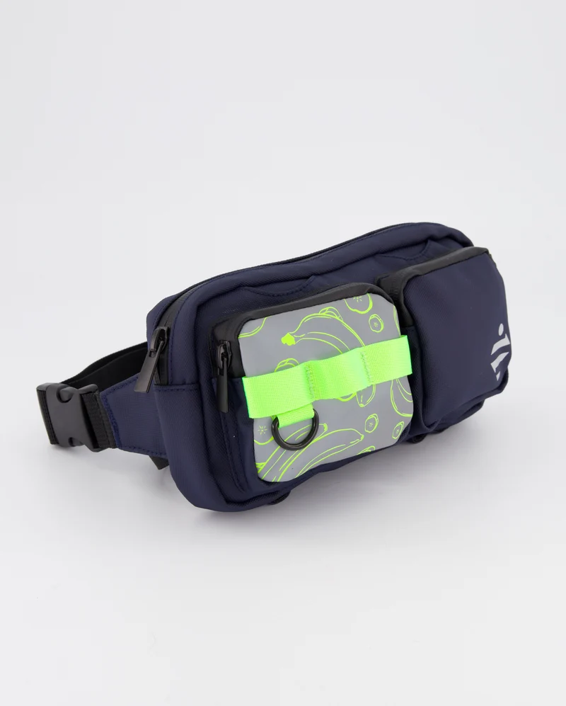 Sac banane | Sacoche vélo réfléchissante motif - medium