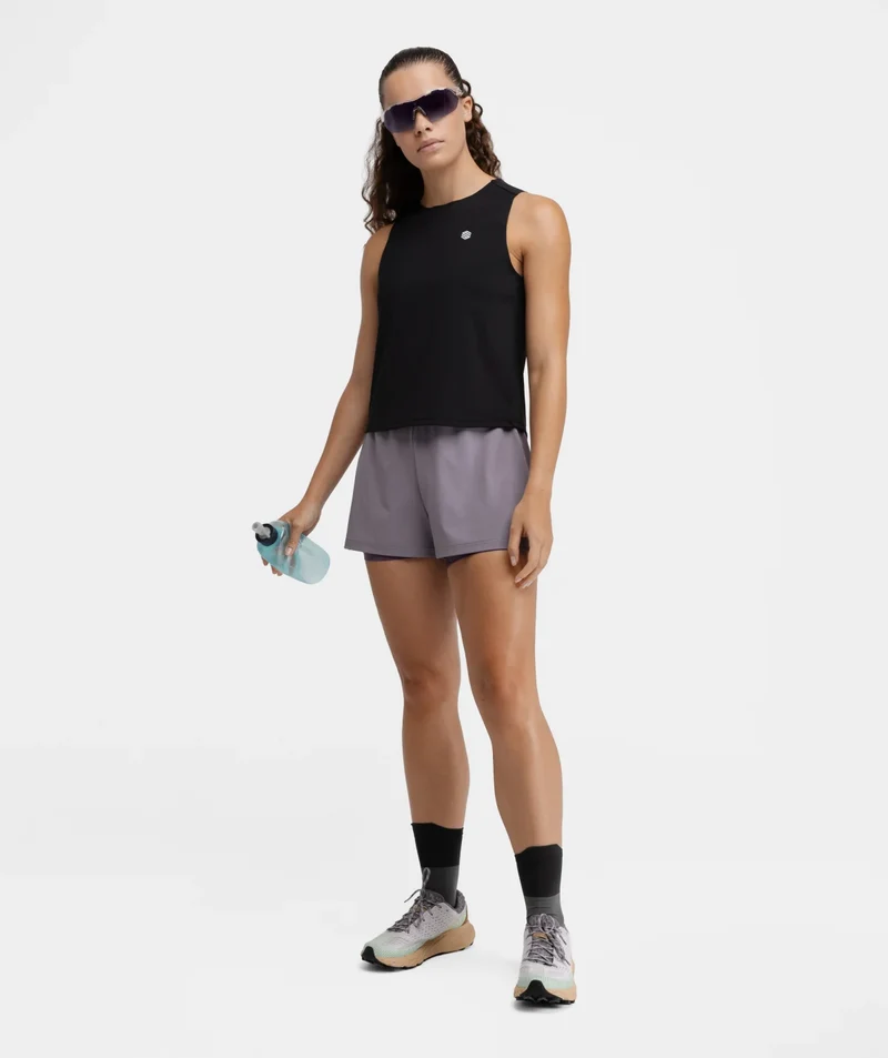 Débardeur trail running femme Volt Black