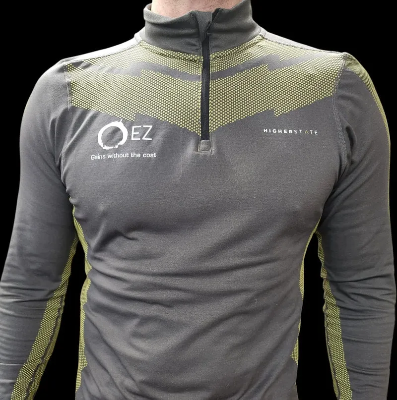 Haut à manches longues et demi-zip sans coutures EZ Gains