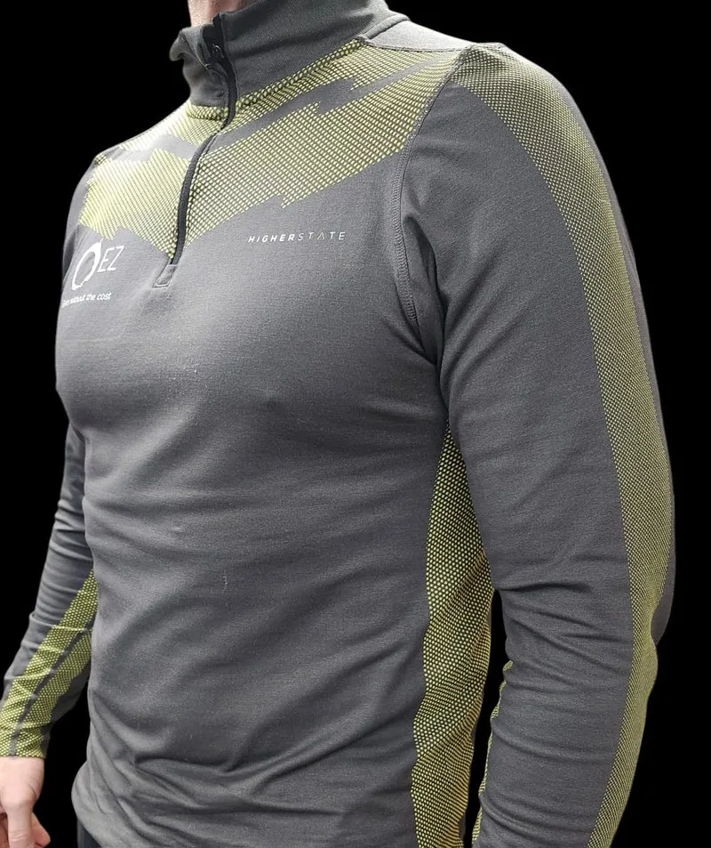 Haut à manches longues et demi-zip sans coutures EZ Gains