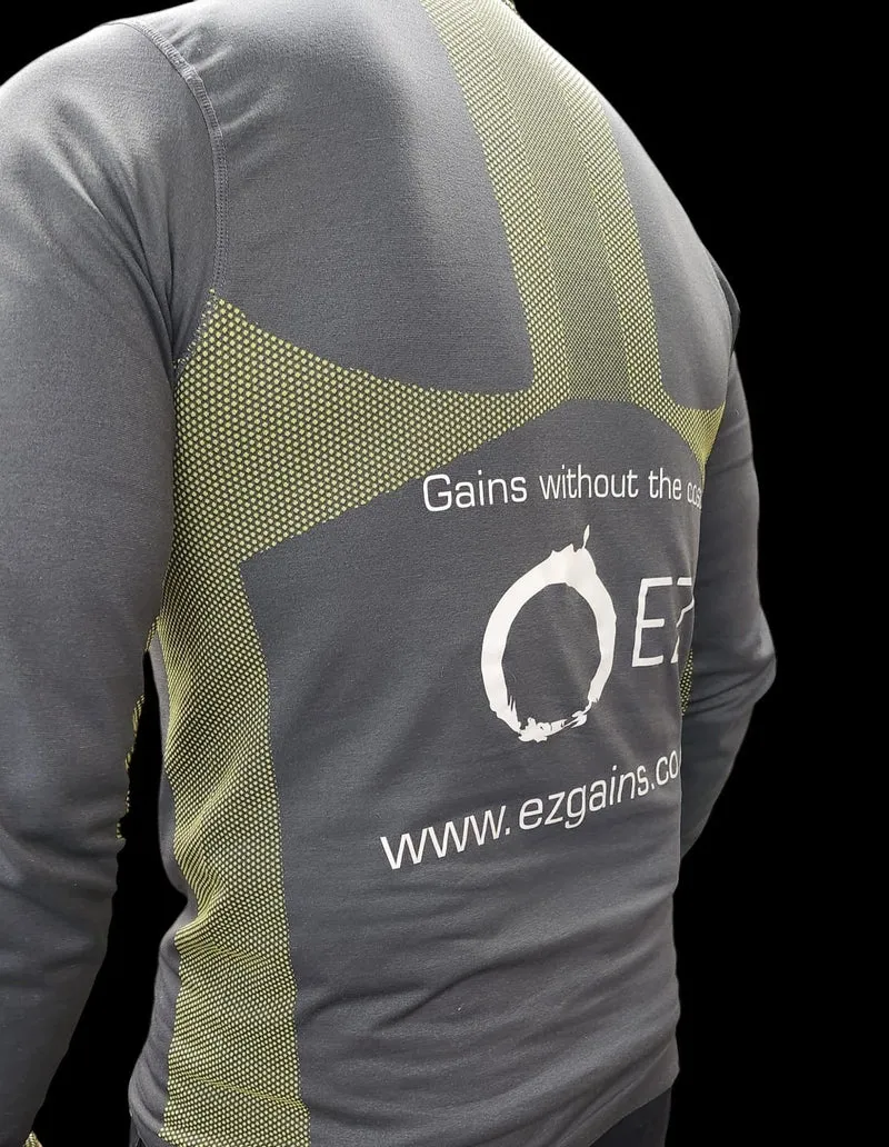 Haut à manches longues et demi-zip sans coutures EZ Gains