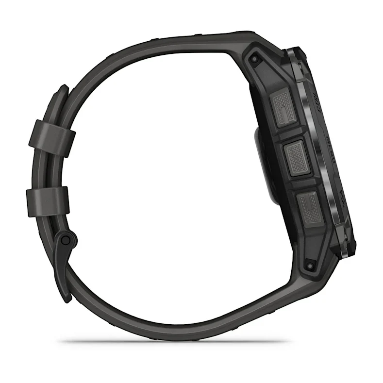 Montre GPS Garmin Instinct 3 AMOLED - 50 mm Noir avec Bracelet en Silicone Gris Charcoal