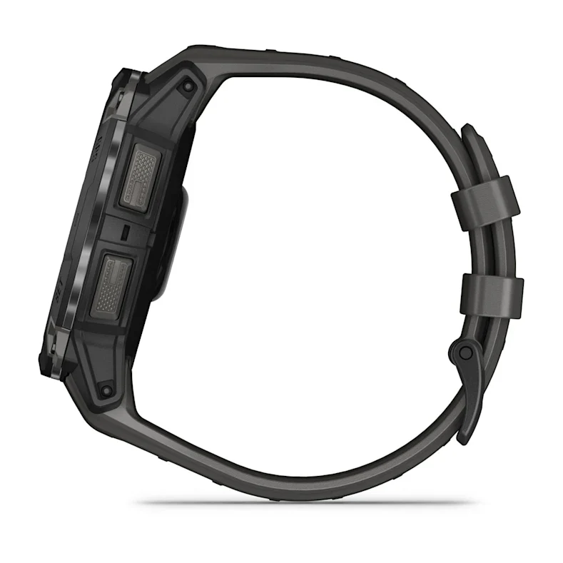 Montre GPS Garmin Instinct 3 AMOLED - 50 mm Noir avec Bracelet en Silicone Gris Charcoal