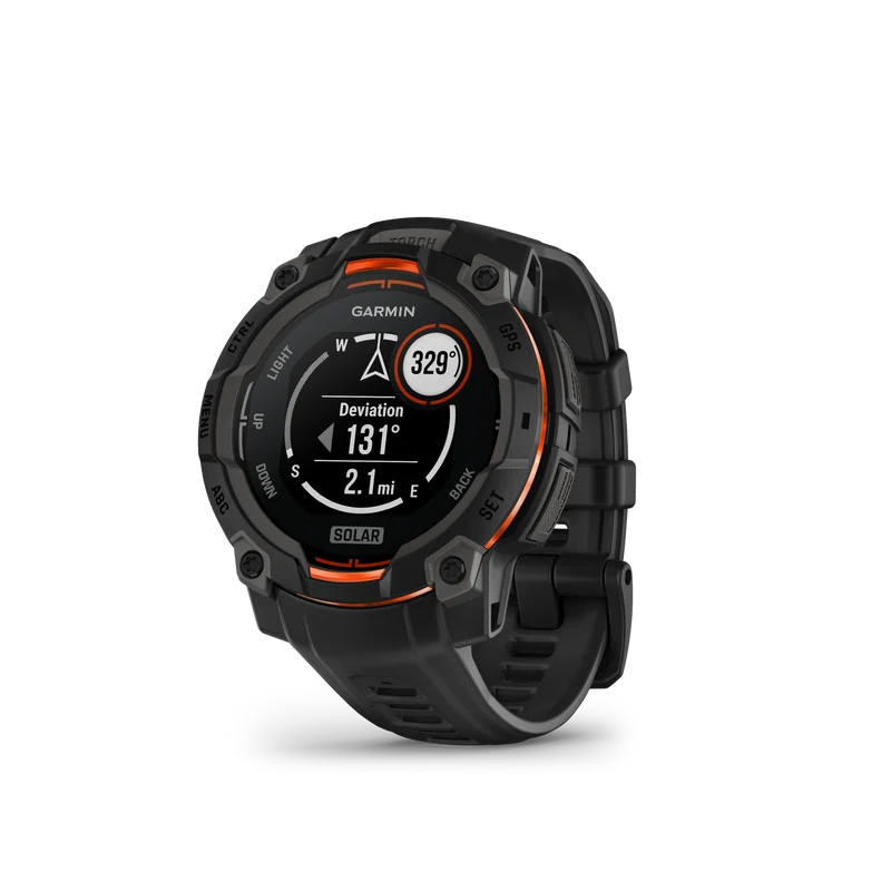 Montre GPS Garmin Instinct 3 Solar - 45 mm Noir avec Bracelet en Silicone Noir