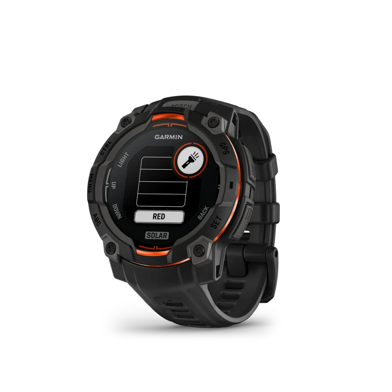 Montre GPS Garmin Instinct 3 Solar - 45 mm Noir avec Bracelet en Silicone Noir