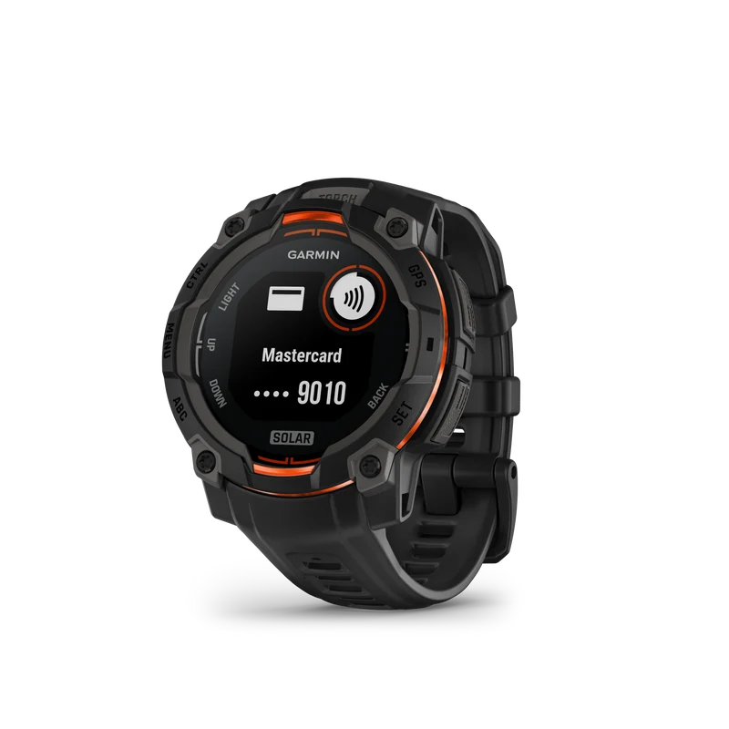 Montre GPS Garmin Instinct 3 Solar - 45 mm Noir avec Bracelet en Silicone Noir