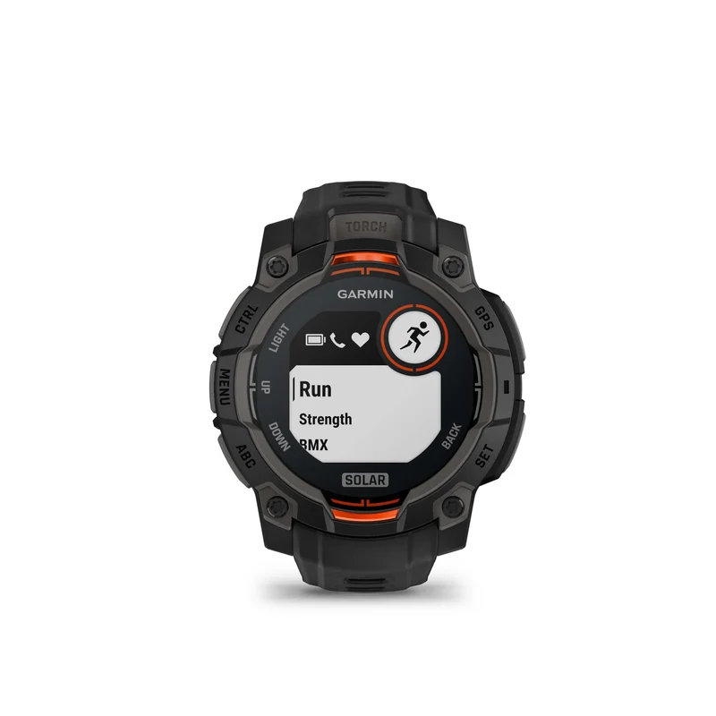 Montre GPS Garmin Instinct 3 Solar - 45 mm Noir avec Bracelet en Silicone Noir