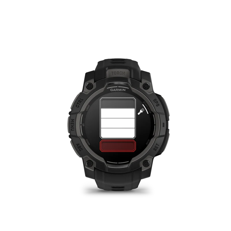 Montre GPS Garmin Instinct 3 AMOLED - 45 mm Noir avec Bracelet en Silicone Noir