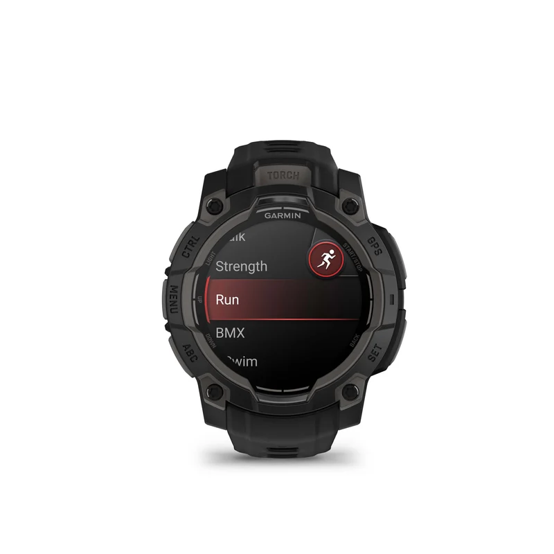 Montre GPS Garmin Instinct 3 AMOLED - 45 mm Noir avec Bracelet en Silicone Noir