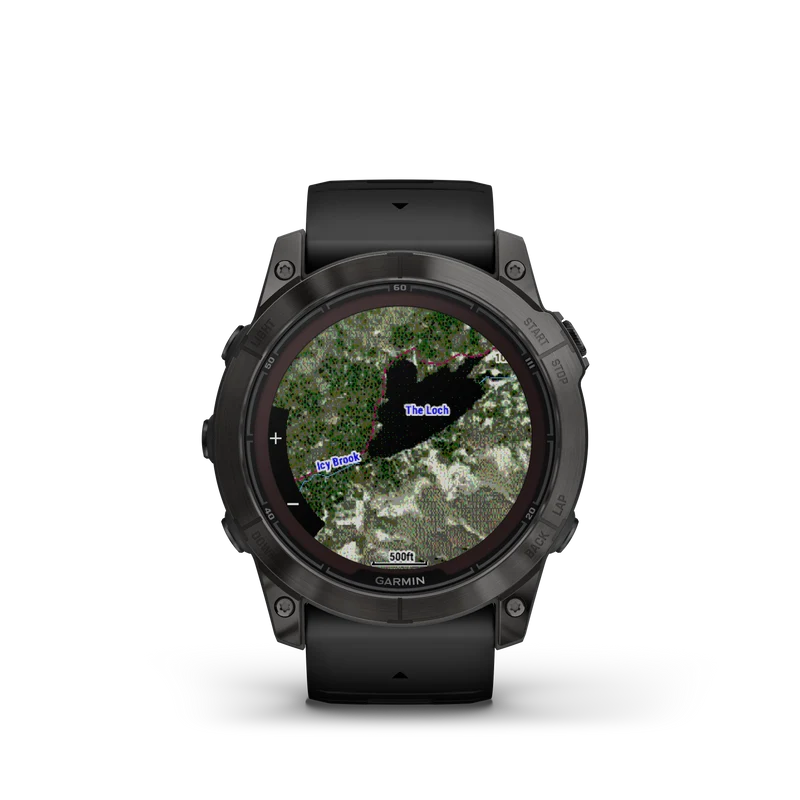fēnix® 7X Pro – Sapphire Solar Edition Titane avec revêtement en Carbon Gray DLC et bracelet noir