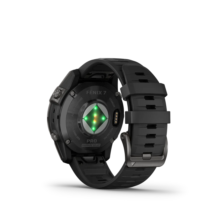 fēnix® 7 Pro Sapphire Solar Edition Titane avec revêtement en Carbon Gray DLC et bracelet noir