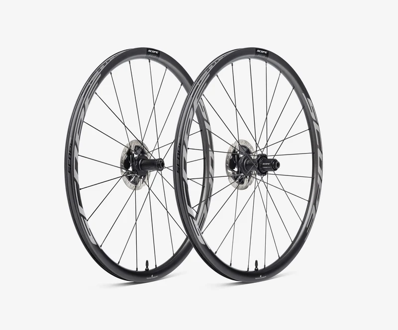 Paire de Roues SCOPE BLANC RACE 30 DISC à Pneus (Center Lock)
