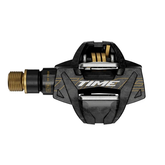 PÉDALES TIME XC 12 AXE TITANE CARBON/OR + CALES ATAC 13°/17° B1 2024 dispo le 16.09.24