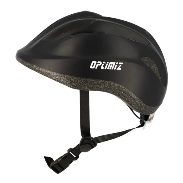 CASQUE ENFANT OPTIMIZ O102 NOIR MAT AVEC REGLAGE OCCIPITAL 52 / 56 (LED INTEGRE)