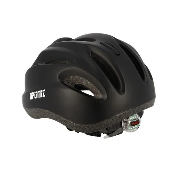 CASQUE ENFANT OPTIMIZ O102 NOIR MAT AVEC REGLAGE OCCIPITAL 52 / 56 (LED INTEGRE)