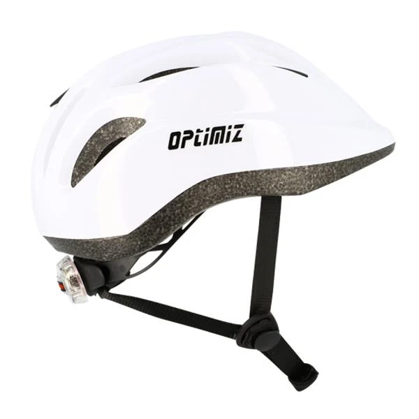CASQUE ENFANT OPTIMIZ O102 BLANC BRILLANT AVEC REGLAGE OCCIPITAL 52 / 56