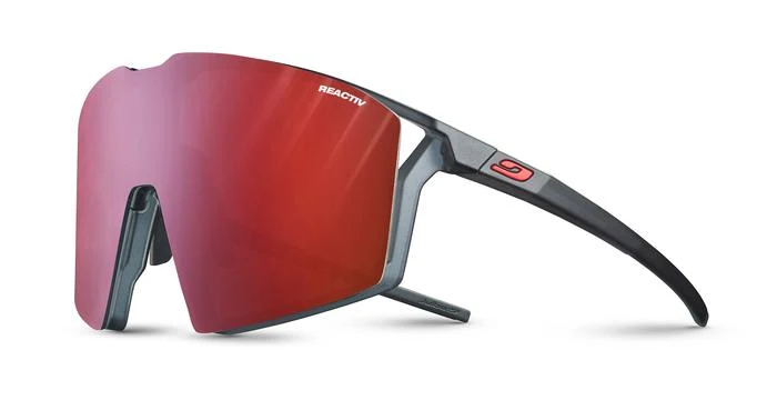 Lunettes vélo photochromiques Julbo Edge Noir Translucide / Orange Réactiv 0-3