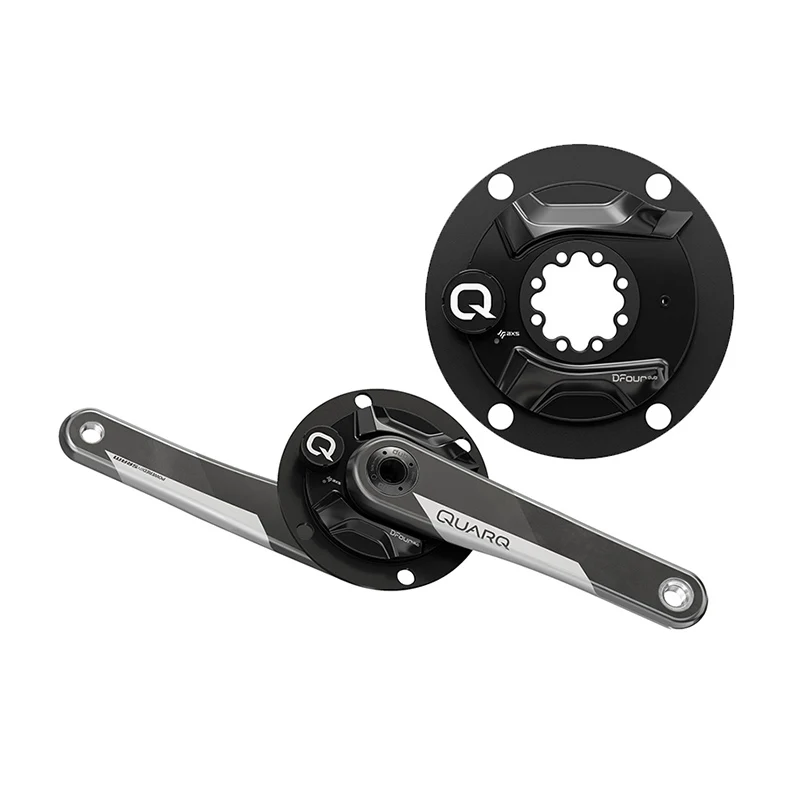 JEU DE MANIVELLES CAPTEUR DE PUISSANCE QUARQ DFOUR 110 BCD DUB 175 mm CARBONE NOIR P/SHIMANO S/CUV.