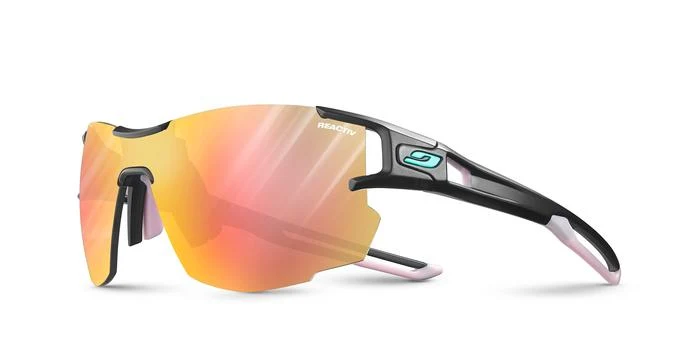 Lunettes JULBO AEROLITE Noir Translucide Mat / Rose Pastel - REACTIV 1-3 Light Amplifier