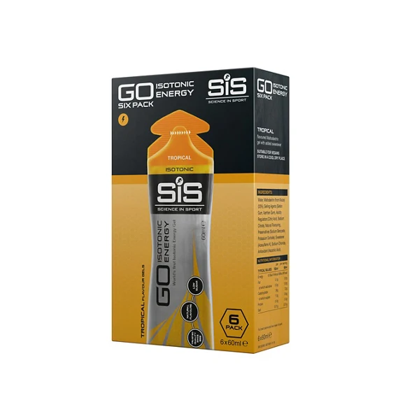 pack 6 Gel énergétique SIS Go Isotonique Energy 3 gout aux choix