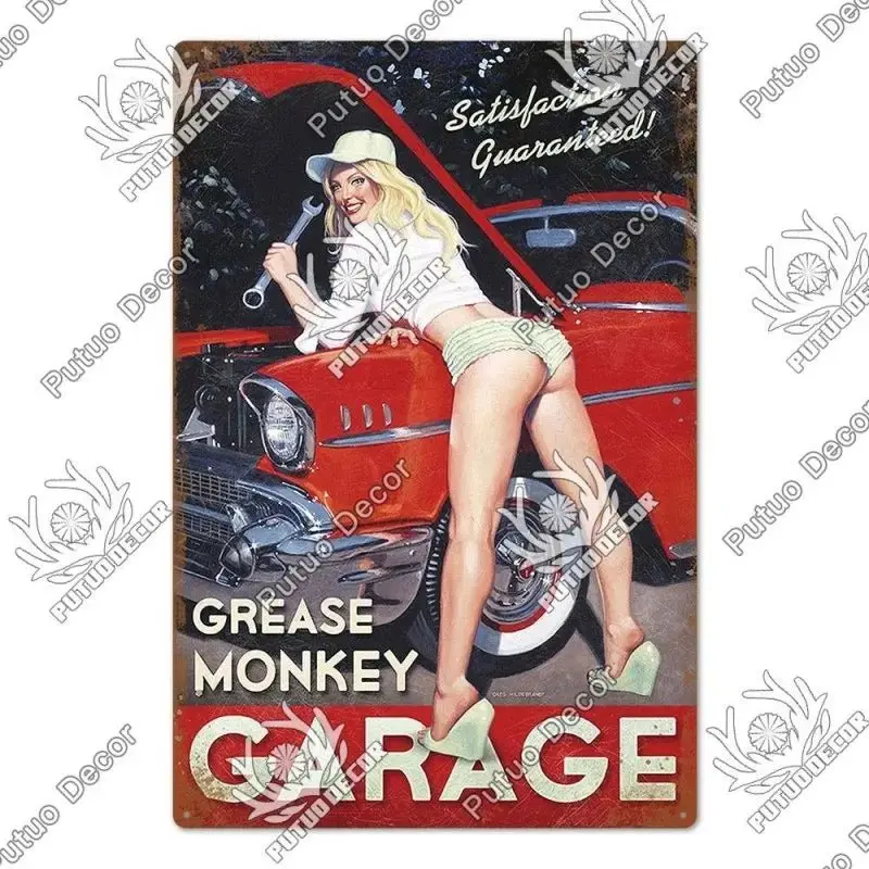Plaque décorative métallique Garage