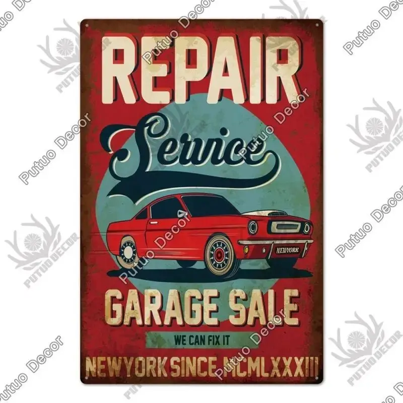 Plaque décorative métallique Garage