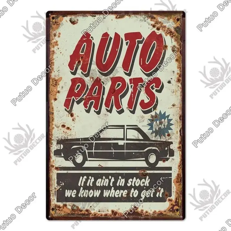 Plaque décorative métallique Garage
