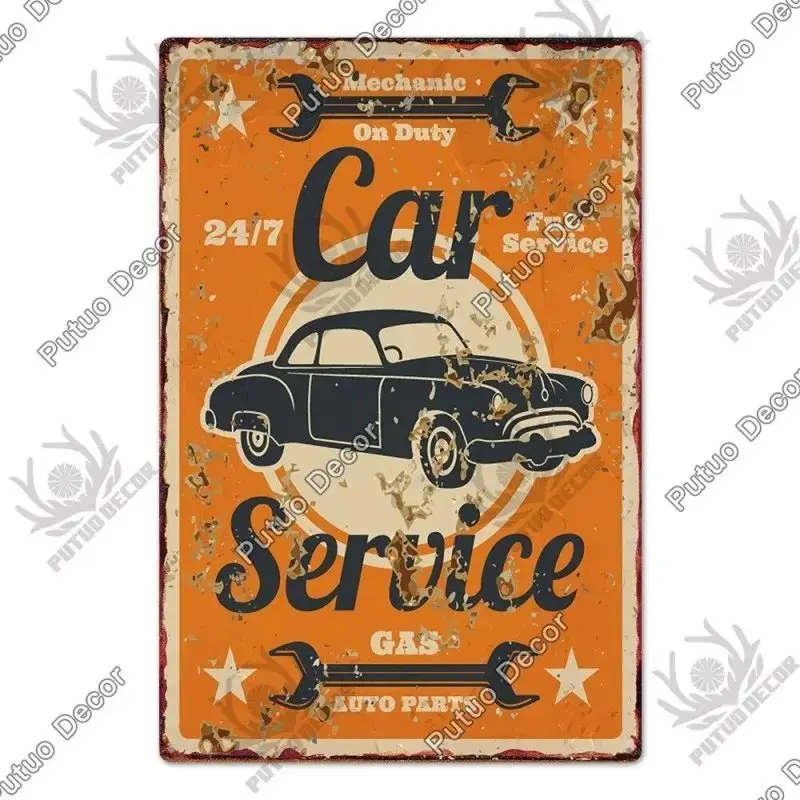 Plaque décorative métallique Garage