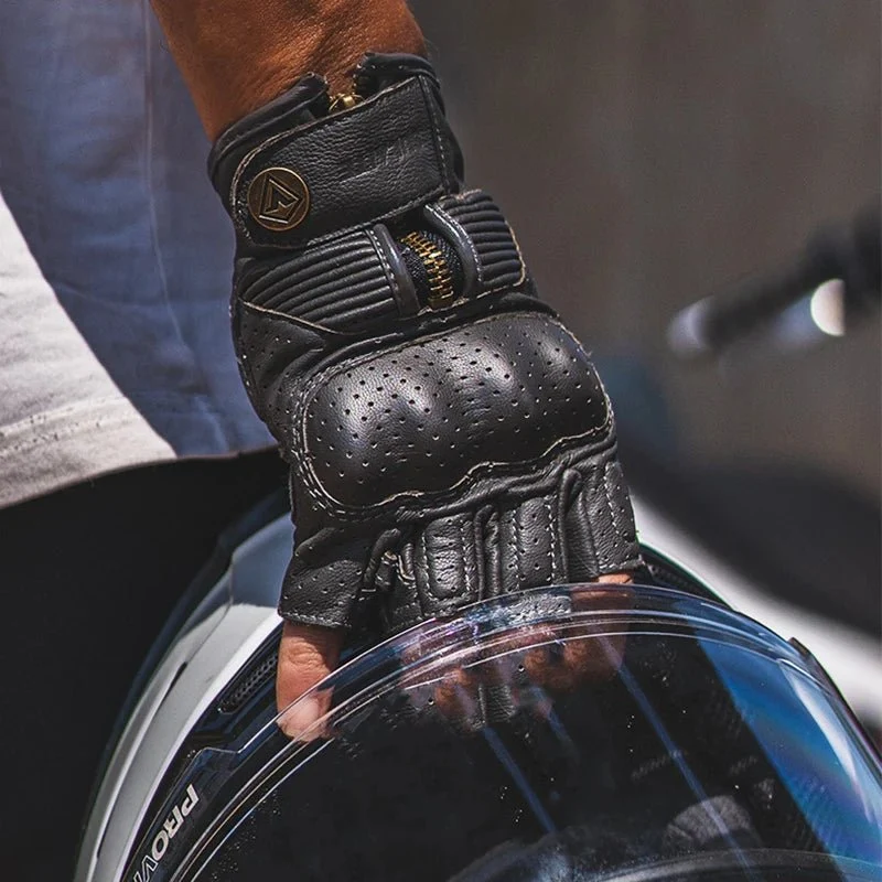 Mitaine moto cuir