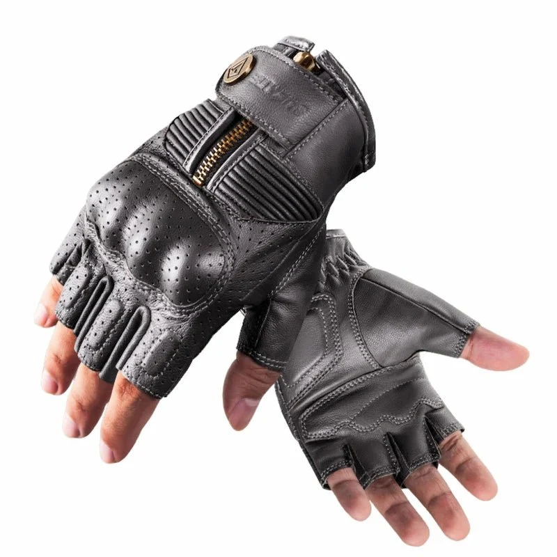 Mitaine moto cuir