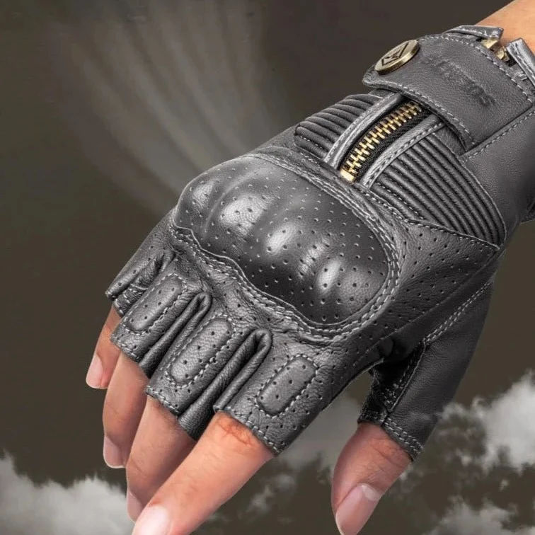 Mitaine moto cuir
